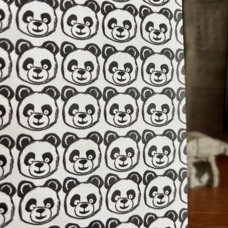 Postkarte „Pandas überall“ – kleine Pandas, große Freude
