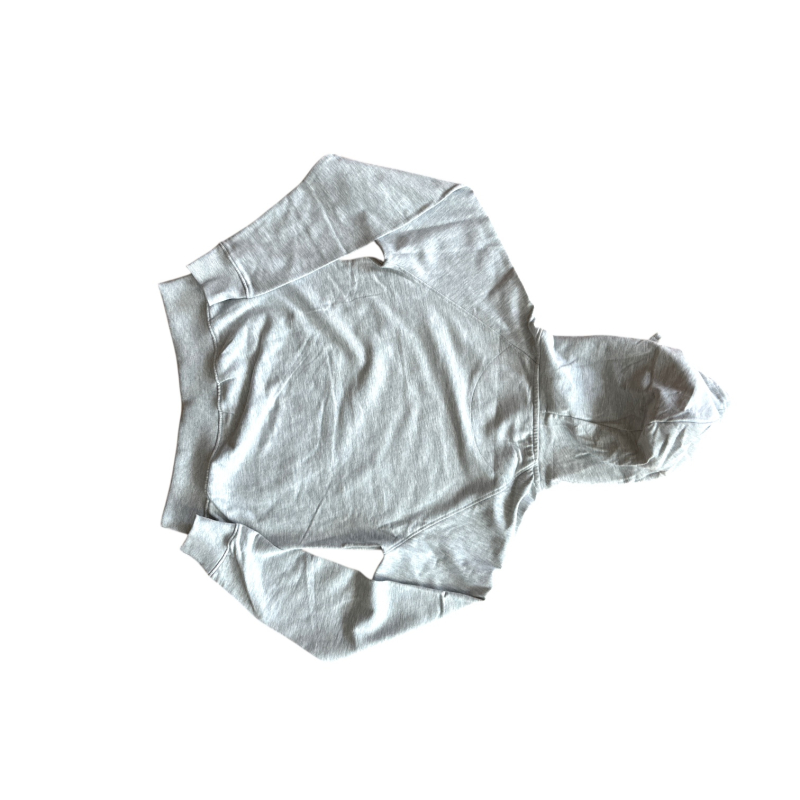 Preview: Paperboat Hellgrauer Damen Hoodie aus Bio-Baumwolle – Fair, Nachhaltig & Handbedruckt