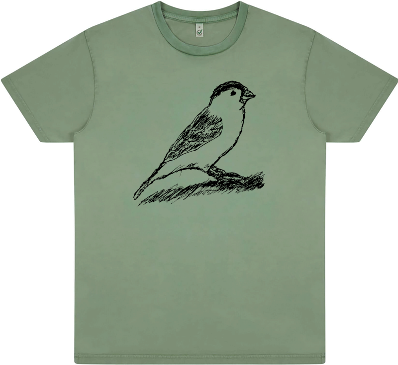 Preview: Spatz T-Shirt | Nachhaltiges Unisex Shirt mit Naturmotiv