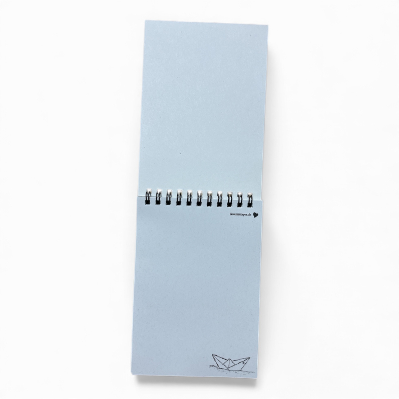 Spiralblock „Paperboat 2.0“ – Notizblock Din A6