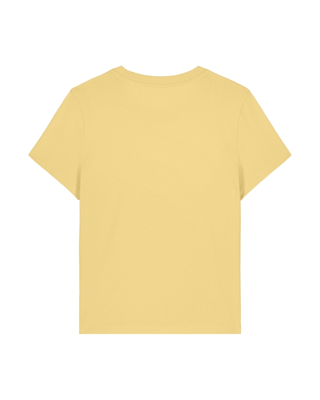 Damen T-Shirt „Hörspielkind“ – tailliertes Shirt aus Bio-Baumwolle - Viva Yellow
