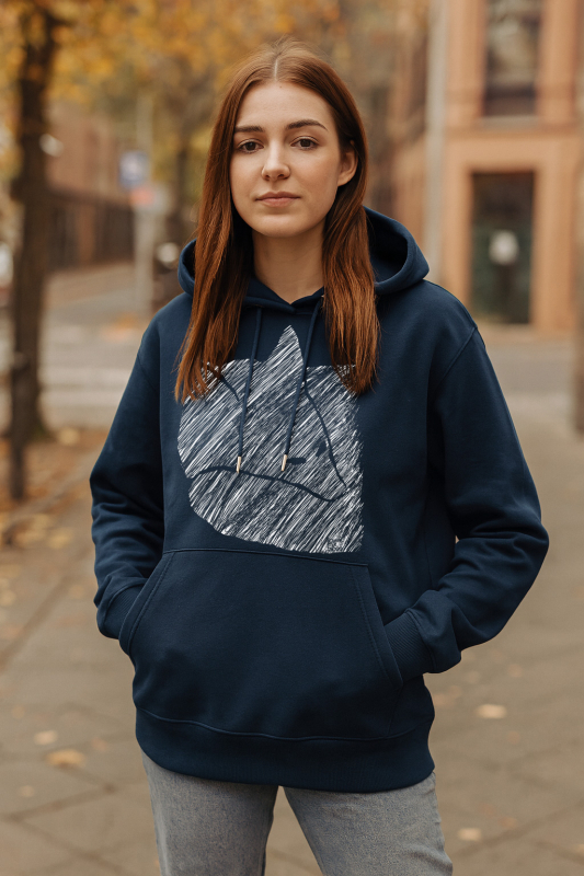 Fuchs 2.0 Bio Hoodie – Nachhaltiger Unisex Hoodie aus 100 % Bio-Baumwolle in Navy Blue