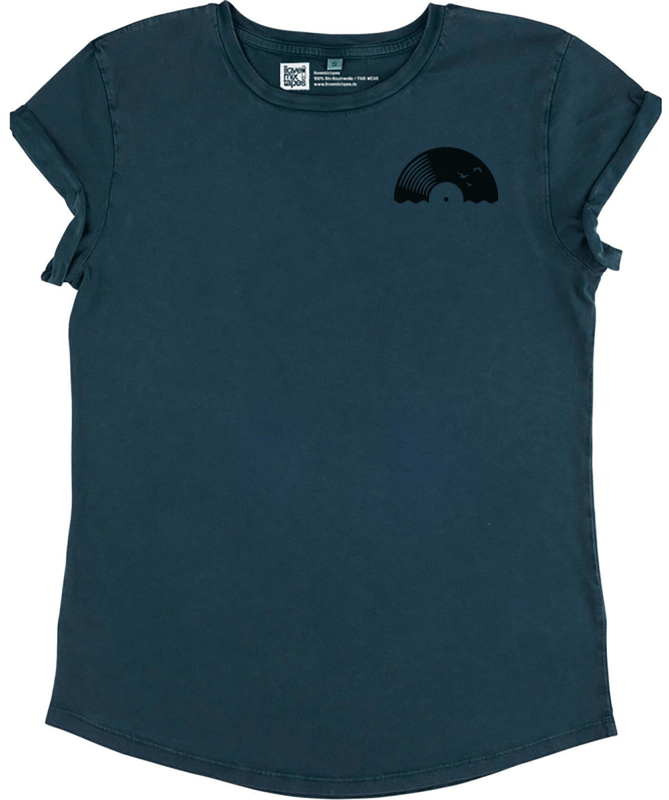 Damen Bio-T-Shirt „Vinyl Sun“ – nachhaltiges Fair-Fashion Shirt aus 100 % Bio-Baumwolle