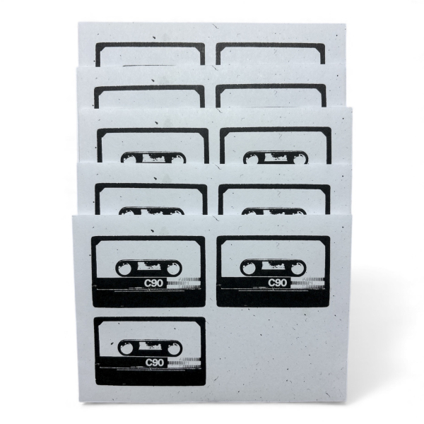 Briefumschläge C6 | 5er Set | Kassette C90 | Mit recycelter Banderole | PEFC-zertifiziert