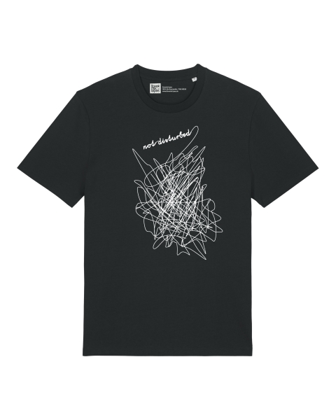 Unisex T-Shirt mit Gektritzel not disturbed -Motiv – Nachhaltig, Fair, Vegan, Bio-Baumwolle