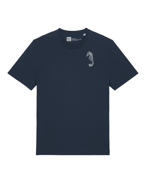 Unisex T-Shirt mit Seepferdchen Brustdruck – nachhaltig & zeitlos