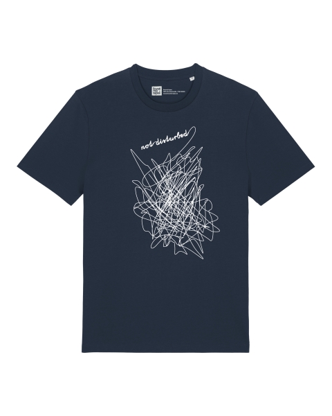 Unisex T-Shirt mit Gektritzel not disturbed -Motiv – Nachhaltig, Fair, Vegan, Bio-Baumwolle