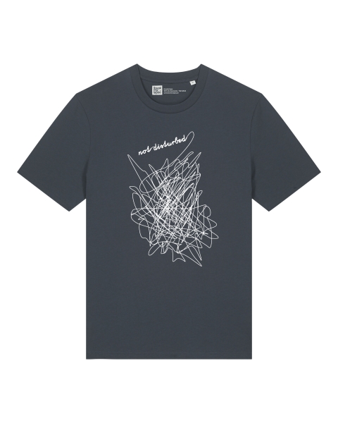 Unisex T-Shirt mit Gektritzel not disturbed -Motiv – Nachhaltig, Fair, Vegan, Bio-Baumwolle