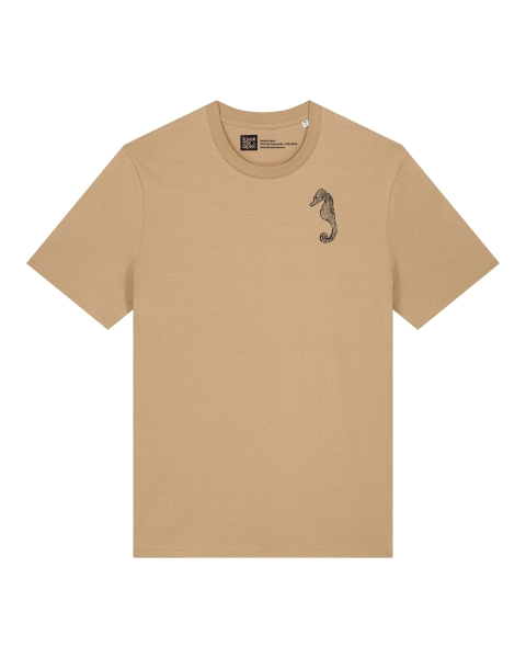 Unisex T-Shirt mit Seepferdchen Brustdruck – nachhaltig & zeitlos