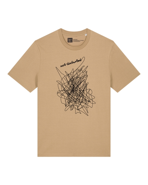 Unisex T-Shirt mit Gektritzel not disturbed -Motiv – Nachhaltig, Fair, Vegan, Bio-Baumwolle