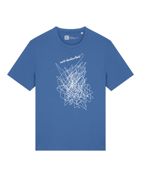Unisex T-Shirt mit Gektritzel not disturbed -Motiv – Nachhaltig, Fair, Vegan, Bio-Baumwolle