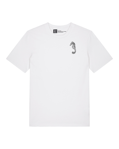 Unisex T-Shirt mit Seepferdchen Brustdruck – nachhaltig & zeitlos