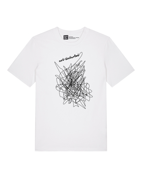 Unisex T-Shirt mit Gektritzel not disturbed -Motiv – Nachhaltig, Fair, Vegan, Bio-Baumwolle