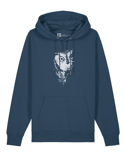 Unisex Hoodie „Eule“ – Heritage Brown, Black, Deep Teal | Bio-Baumwolle, Fair Wear