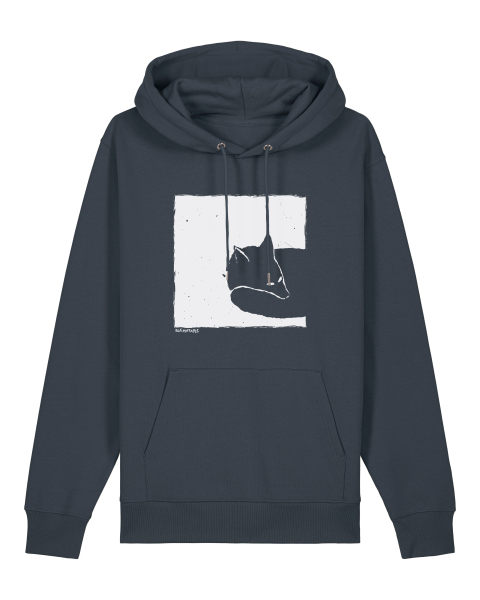 Fox in a Box – Premium Unisex Bio-Hoodie | Black, Glazed Green, India Ink, Heritage Brown