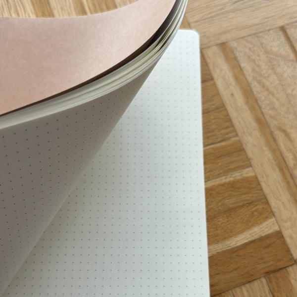 Notizbuch A5 | Vinyl Sea | Handbedruckt im Siebdruck | Kraftpapier | Gepunktet | 32 Seiten | FSC-zertifiziert | Handmade