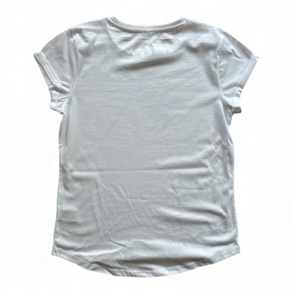 Bio T-Shirt Libelle Damen – handbedruckt & nachhaltig, Weiß