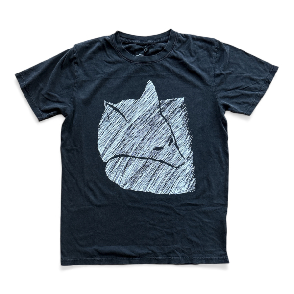 Unisex T-Shirt „Fuchs 2.0“ – Stone Washed Black, Bio-Baumwolle