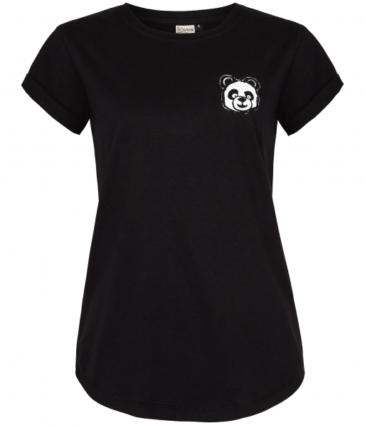 Kleiner Panda Organic Women Shirt _ black / ILK02