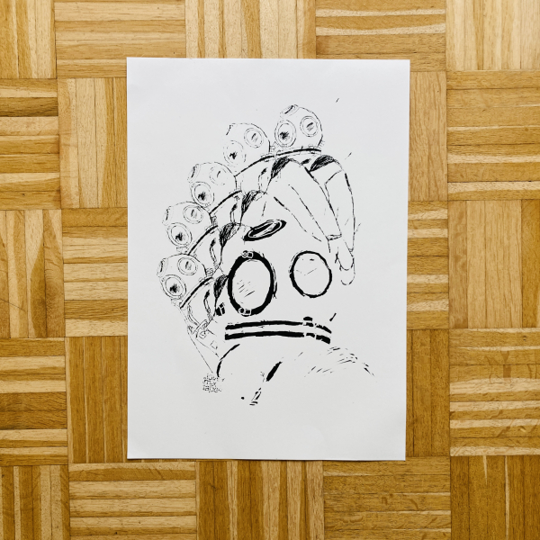 Taucher Kunstdruck - 35 x 50cm Siebdruck