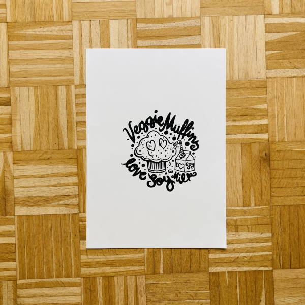 Veggie Muffin Kunstdruck - 35 x 50cm Siebdruck