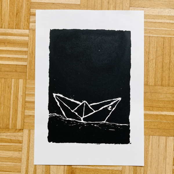 Paperboat 2.0 Kunstdruck - 35x50cm Siebdruck Version 1.
