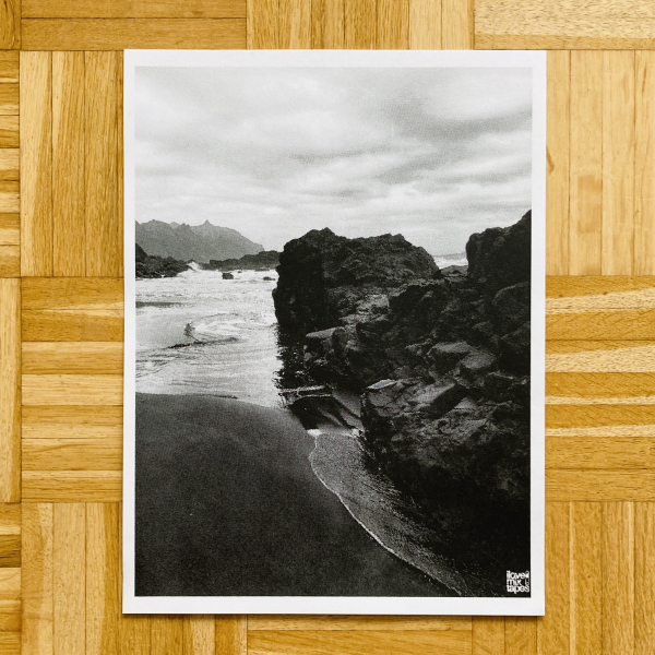 Black Beach Kunstdruck - 30x40cm Siebdruck