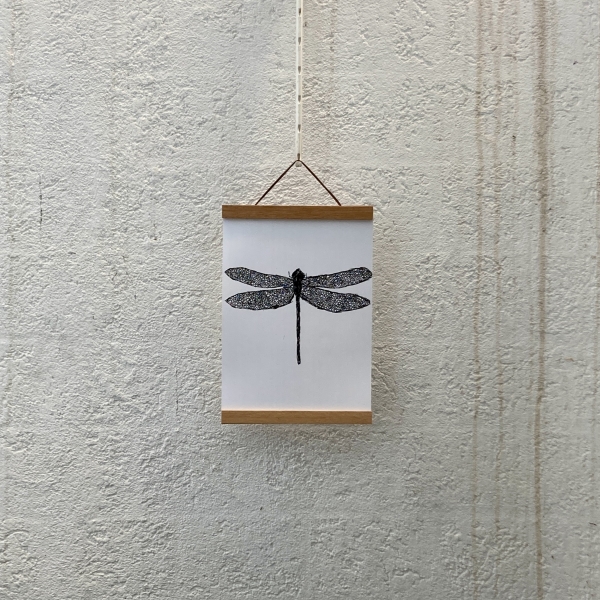 Libellen-Poster A4 – Handgezeichnet & Nachhaltig | Natur Illustration