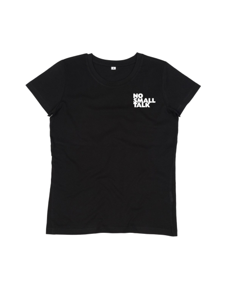 no small talk Women Essential T-Shirt - black