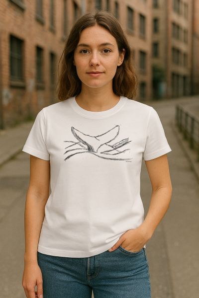 Walflosse Damen T-Shirt – Bio & Fair – Off White