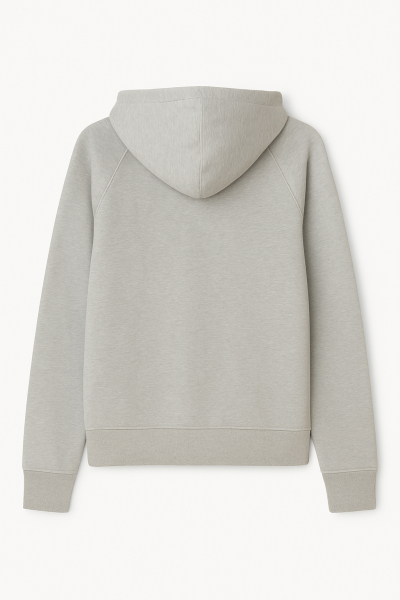 Paperboat Hellgrauer Damen Hoodie aus Bio-Baumwolle – Fair, Nachhaltig & Handbedruckt