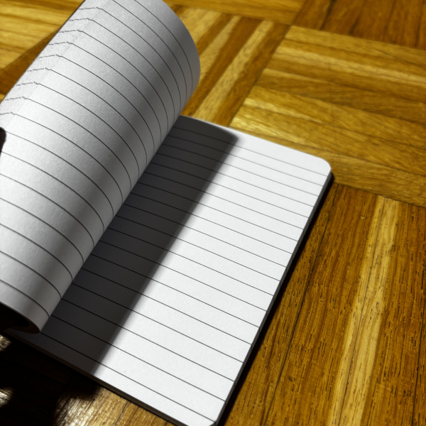 Notizbuch A6 „Vinyl Sun“ | Handbedruckt & Recycelt | Liniert