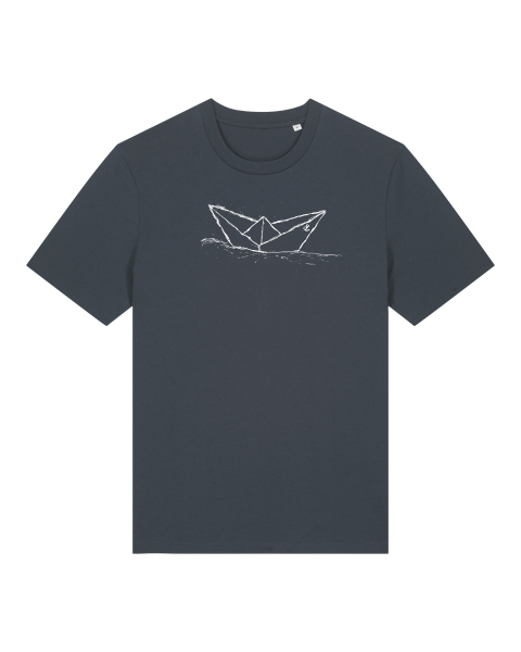 Unisex-Shirt in India Ink mit weißen Paperboat-Motiv