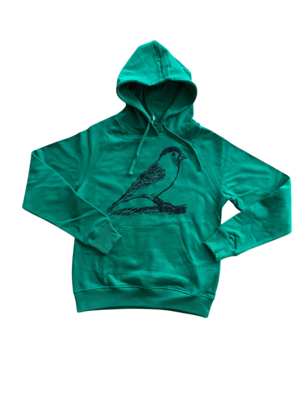 Grüner Frauen Hoodie "Spatz" vegan, organic & fair
