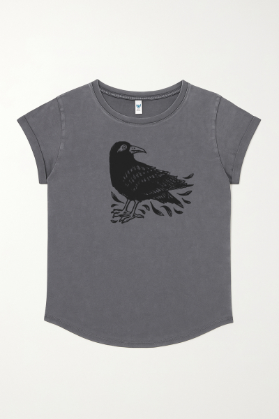 Damen Bio-T-Shirt „Raven“ – Stone Washed Grey – Earth Positive EP16