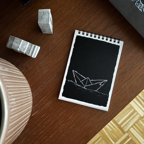 Spiralblock „Paperboat 2.0“ – Notizblock Din A6