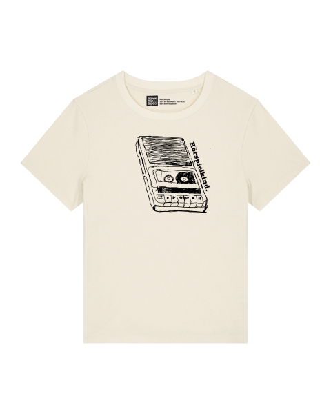 Damen T-Shirt „Hörspielkind“ – tailliertes Shirt aus Bio-Baumwolle - Natural Raw