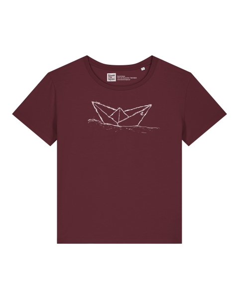 Paperboat Damen T-Shirt aus Biobaumwolle - Burgundy