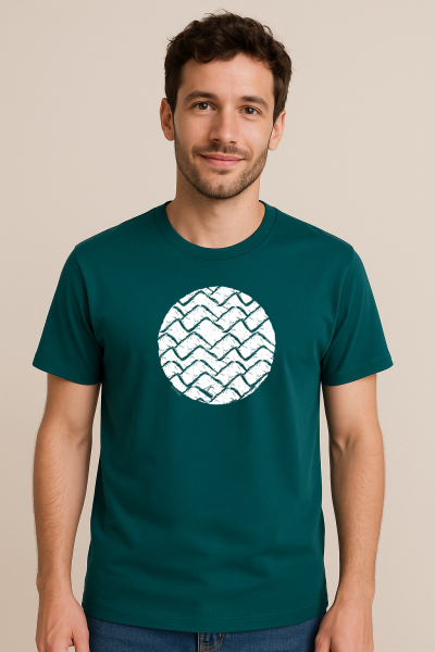 Unisex Bio-Baumwolle T-Shirt „Wellenkreis“ – Stanley/Stella Creator 2.0 Stargazer