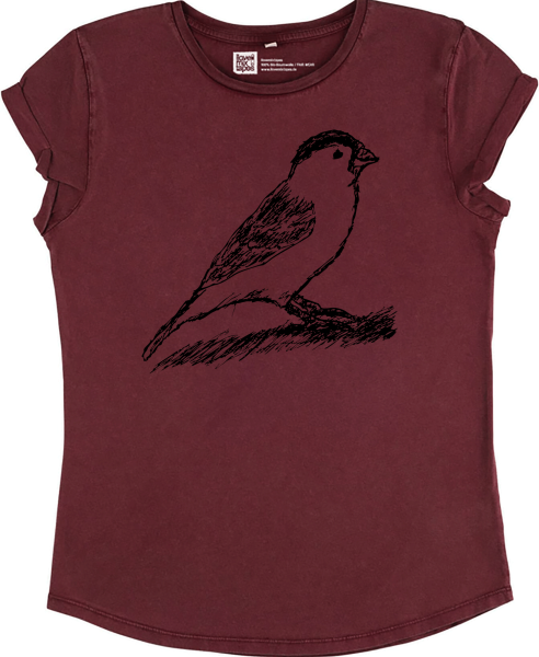 Damen Bio-T-Shirt „Spatz“ – nachhaltiges Fair-Fashion Shirt aus 100 % Bio-Baumwolle