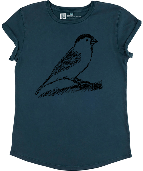 Damen Bio-T-Shirt „Spatz“ – nachhaltiges Fair-Fashion Shirt aus 100 % Bio-Baumwolle