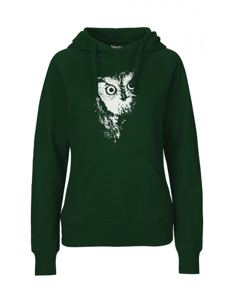 Fair gehandelter Bio Frauen Hoodie "Eule" – vegan, organic & fair