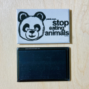 Panda says: stop eating animals Kühlschrankmagnet